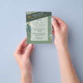 BUDGET Zee Glass Green Eucalyptus Leaves Weddensch Flyer (Hand)