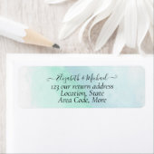 BUDGET Zee Glass Modern Abstract huwelijk Etiket (Insitu)