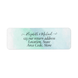 BUDGET Zee Glass Modern Abstract huwelijk Etiket