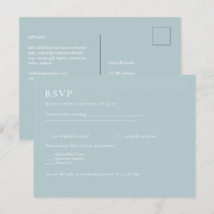 BUDGET Zee Glass Sage Green Monochrome Weddenschap Briefkaart