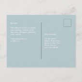 BUDGET Zee Glass Sage Green Monochrome Weddenschap Briefkaart (Achterkant)