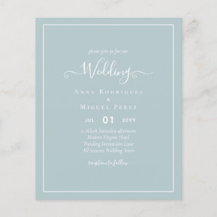 BUDGET Zee Glass Sage Green Monochrome Weddenschap Flyer