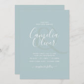 BUDGET Zee Glass Sage Green Monochrome Weddenschap Kaart (Voorkant / Achterkant)