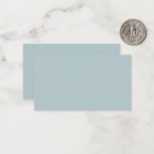 BUDGET Zee Glass Sage Green Monochrome Weddenschap Notitiekaartje (Voorkant / Achterkant in situ)