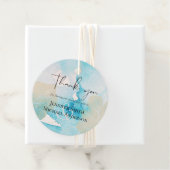 BUDGET Zee Glass Shades Waterverf Weddenschap Bedankjes Labels (In situ)