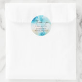 BUDGET Zee Glass Shades Waterverf Weddenschap Ronde Sticker (Tas)