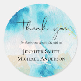 BUDGET Zee Glass Shades Waterverf Weddenschap Ronde Sticker