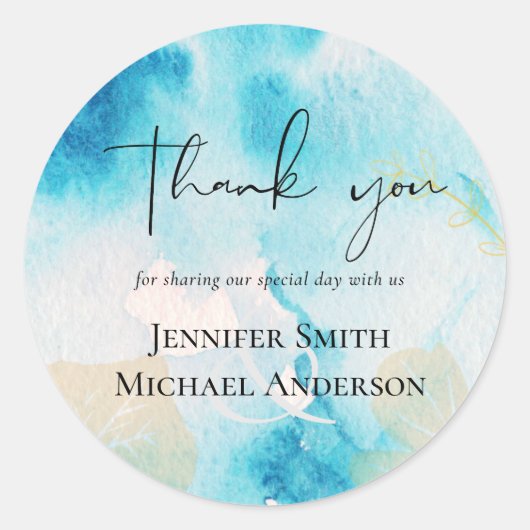 BUDGET Zee Glass Shades Waterverf Weddenschap Ronde Sticker (Voorkant)