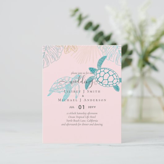 BUDGET Zee Turtles Weddenschappen Moderne Line Art (Staand voorkant)