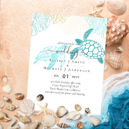 BUDGET Zee Turtles Wedding Moderne Flyer