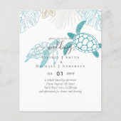 BUDGET Zee Turtles Wedding Moderne Flyer (Voorkant)
