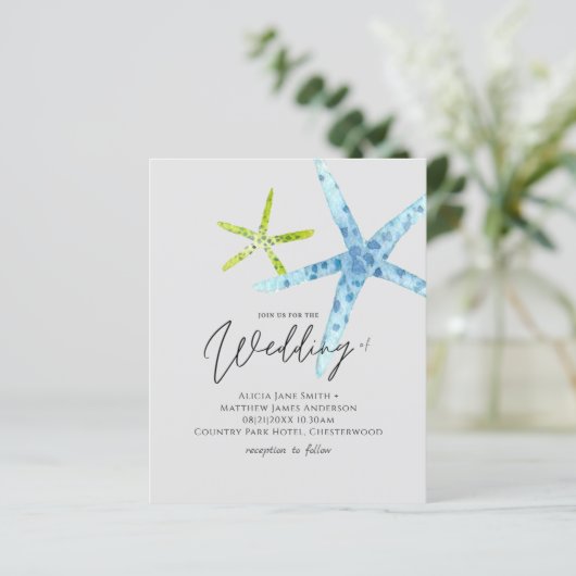 BUDGET Zeedieren Strand Oceaan Bruiloft (Staand voorkant)