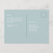 BUDGET Zeeglas Salie Groen Monochroom Trouwen Briefkaart (Achterkant)