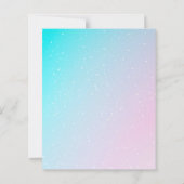 Budget Zeemeermin Baby Meisje 1e verjaardag Uitnod (Achterkant)