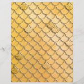 Budget Zeemeermin Goud Glitter Verjaardagsfeest Flyer (Achterkant)