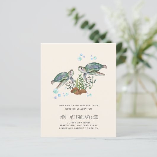 BUDGET Zeeschildpadden Strand Bruiloft (Staand voorkant)