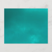 Budget zeester aqua turquoise menu keuze trouwfees (Achterkant)