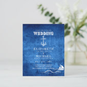 BUDGET Zeevaart Trouwlocatie Uitnodiging (Staand voorkant)