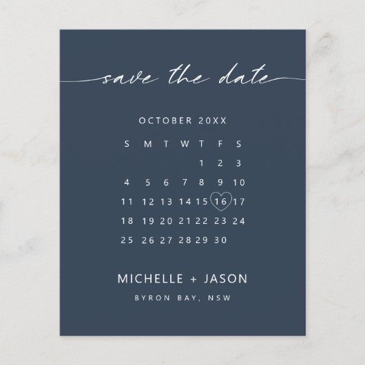 BUDGET zeilkalender Save the Date Flyer (Voorkant)