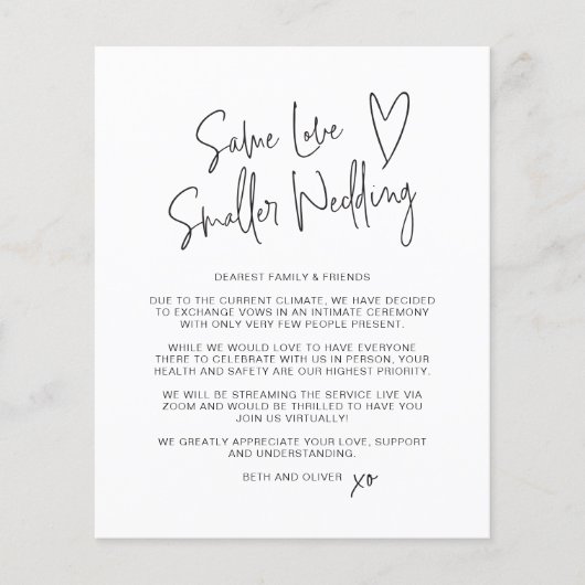 Budget Zelfde Liefde Kleinere Aankondiging van de  Flyer (Voorkant)