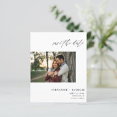 Budget Zijde H Foto Modern Save the Date (Staand voorkant)