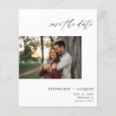 Budget Zijde H Foto Modern Save the Date (Voorkant)