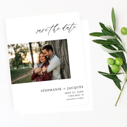 Budget Zijde H Foto Modern Save the Date