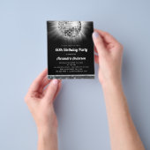Budget Zilver 60e Verjaardagsfeest 70's Disco Ball Flyer (Hand)