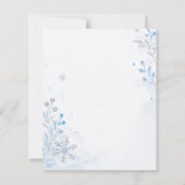 Budget Zilver Blauw Sneeuwvlok Bloem Winter Bruilo (Achterkant)