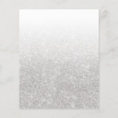 Budget Zilver Glam Glitter Bruidsmeisje Feest  Flyer (Achterkant)