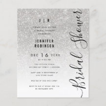 Budget Zilver Glam Glitter Bruidsmeisje Feest 