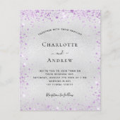 Budget zilver paarse social media pictogrammen tro (Voorkant)