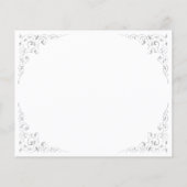 Budget Zilver Script Botanisch Frame Save The Date (Achterkant)