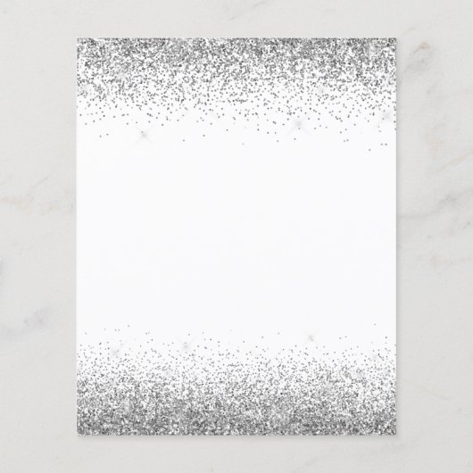 Budget zilver Wit Elke leeftijd Glitter Flyer (Achterkant)