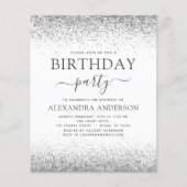 Budget zilver Wit Elke leeftijd Glitter Flyer (Voorkant)