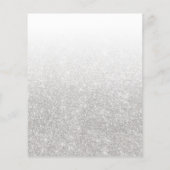 Budget zilver wit glitter zoet 16 uitnodigen flyer (Achterkant)