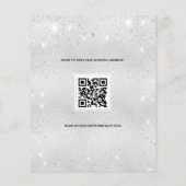 Budget zilveren foto qr code bruiloft Sla datum op (Achterkant)