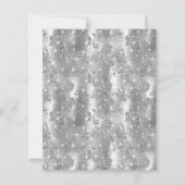 Budget Zilveren Glam Bloemenboog Afstuderen uitnod (Achterkant)