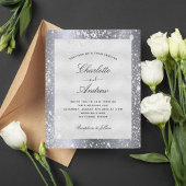 Budget zilveren glitter elegant script bruiloft