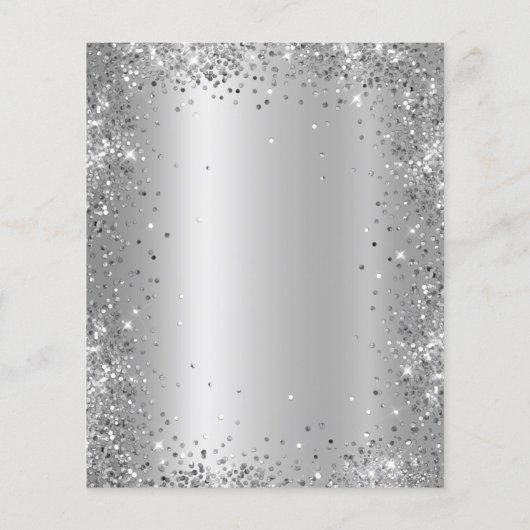 Budget Zilveren Glitter Metaal 50ste Verjaardag Ui (Achterkant)