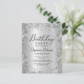 Budget Zilveren Glitter Metaal 70e Verjaardag Uitn (Staand voorkant)