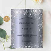 Budget zilveren glitter-metalen elegante bruiloft