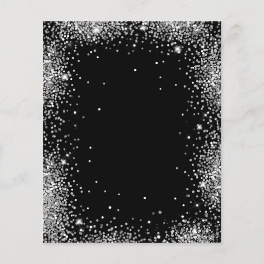 Budget Zilveren Glitter Zwart 18e Verjaardag Uitno (Achterkant)