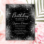 Budget Zilveren Glitter Zwart 60e Verjaardag Uitno