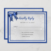 Budget zilveren koningsblauwe elegante boeg bruilo (Voorkant / Achterkant)