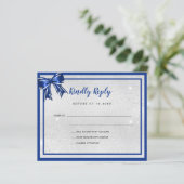 Budget zilveren koningsblauwe elegante boeg bruilo (Staand voorkant)