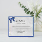 Budget zilveren koningsblauwe elegante boeg bruilo (Staand voorkant)