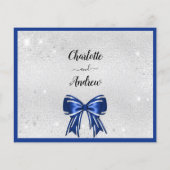 Budget zilveren koningsblauwe elegante boeg bruilo (Achterkant)