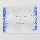 Budget zilveren metalen koninklijk blauw modern br (Achterkant)