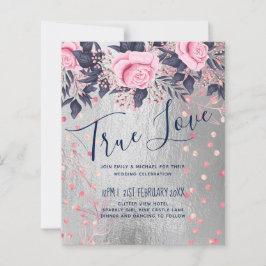 BUDGET Zilveren Rosegold Navy Roze Metalen Bruilof